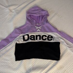 Justice Lavender and Black Dance Hoodie